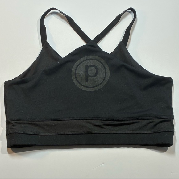 Pure Barre Low Impact Sports Bra Black No Tag See Measurements - Picture 3 of 5